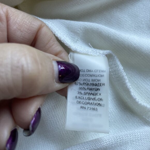 Cable & Gauge Womens Champagne Sequin Top Sz 2X Kimono Sleeve Party Holiday NWT - Picture 8 of 11